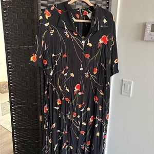 Chic Black Floral Maxi Dress